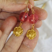 Russian gold plate earrings. All American made products. The gold plate is dipped 3 times.